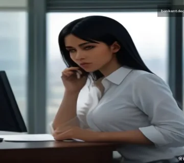 Dedektif Ankara modern offtisinde belgeleri inceleyen profesyonel raporlama çalışması