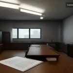 Profesyonel bir dedektif ajansı interni Ankara'da modern ofis, belgeler ve dosyalarla