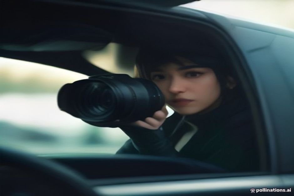 Arabadan telefoto lensle fotoğraf çeken Ankara Dedektif gözetim yaparken