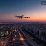 Ankara Eş Takip için modern şehirden havadan gözetleme drone görüntüsü