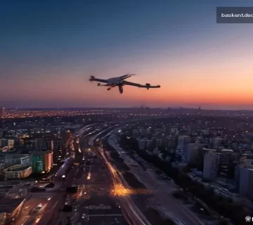 Ankara Eş Takip için modern şehirden havadan gözetleme drone görüntüsü