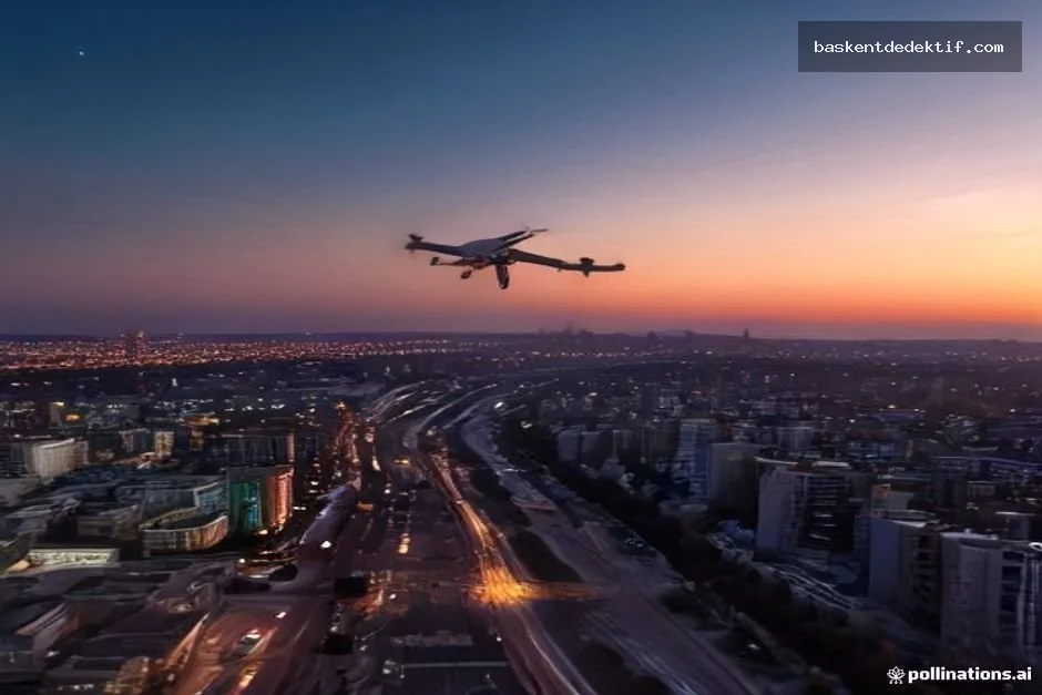 Ankara Eş Takip için modern şehirden havadan gözetleme drone görüntüsü