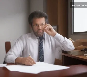 Ankara Dedektif bürosunda belgeleri inceleyen odaklanmış uzman dedektif