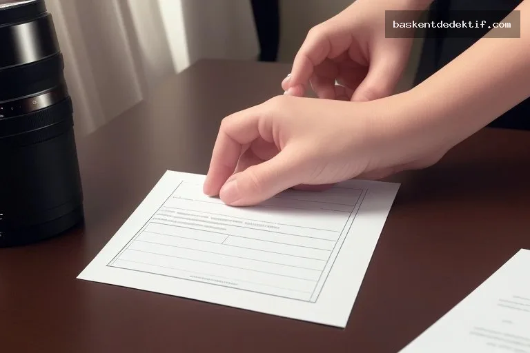Otel Kaydı Otel kayıt formu doldurulurken el ve parmaklar yakın plan