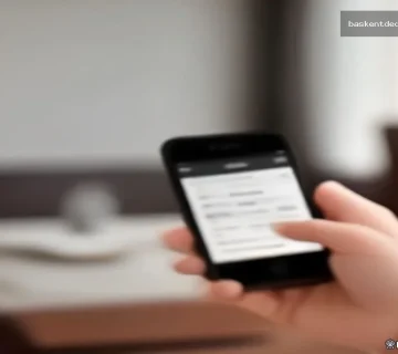 Smartphone hotel booking app interface on café table with search results