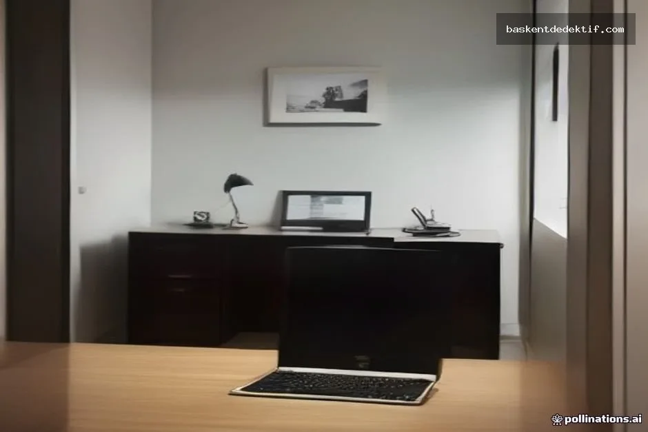 Profesyonel Ankara özel dedektif ofisi modern interiori ve Türkiye haritası