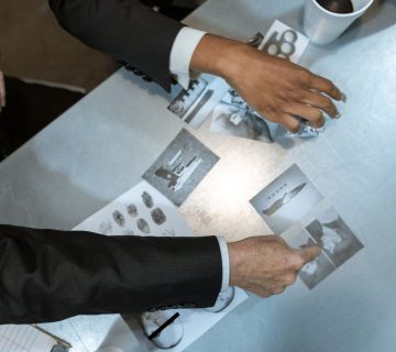 Özel dedektif hizmeti: fotoğraf ve parmak izi inceleyen dedektif