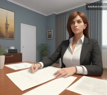 Ankara'da modern bir ofis içinde çalışan Ankara Özel Dedektif ofisi ve müşteri
