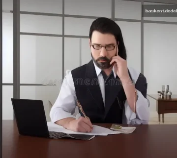 Ankara Dedektif ofisi, laptop ve dosyalarla