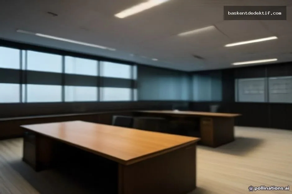 Düzenli ve şık bir Dedektif Ankara büro görünümü