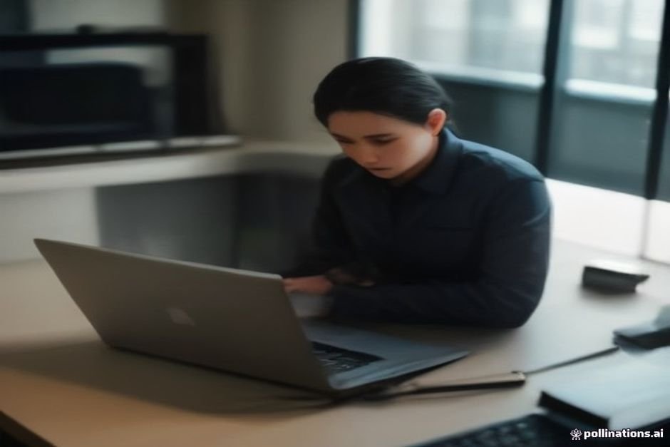 Ankara eş takibi yapan özel dedektif laptop başında çalışıyor