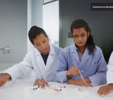Modern laboratuvarda eş araştırma yapan bilim insanları ve iş birliği