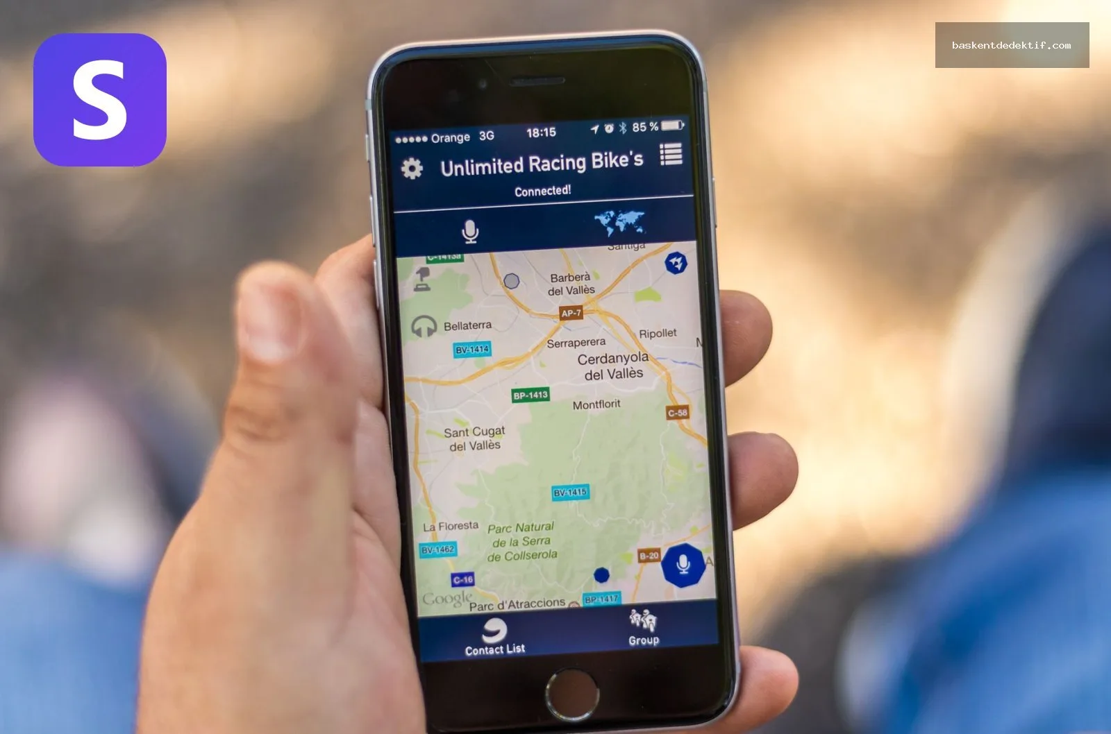 Telefonda eş takibi için GPS konum haritası