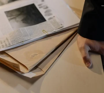 Eşimi Araştırmak İstiyorum, belgelerle dolu masa