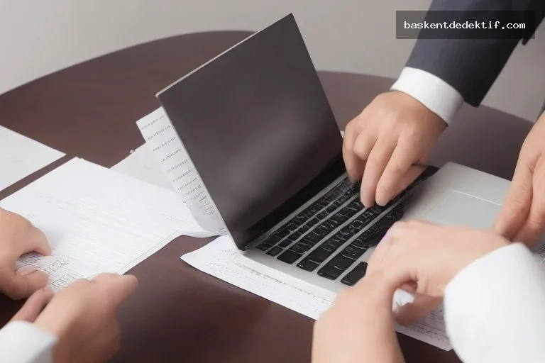 Otel kayıtları çıkartılırken laptop ekranında iptal işlemi yapılırken el hareketi